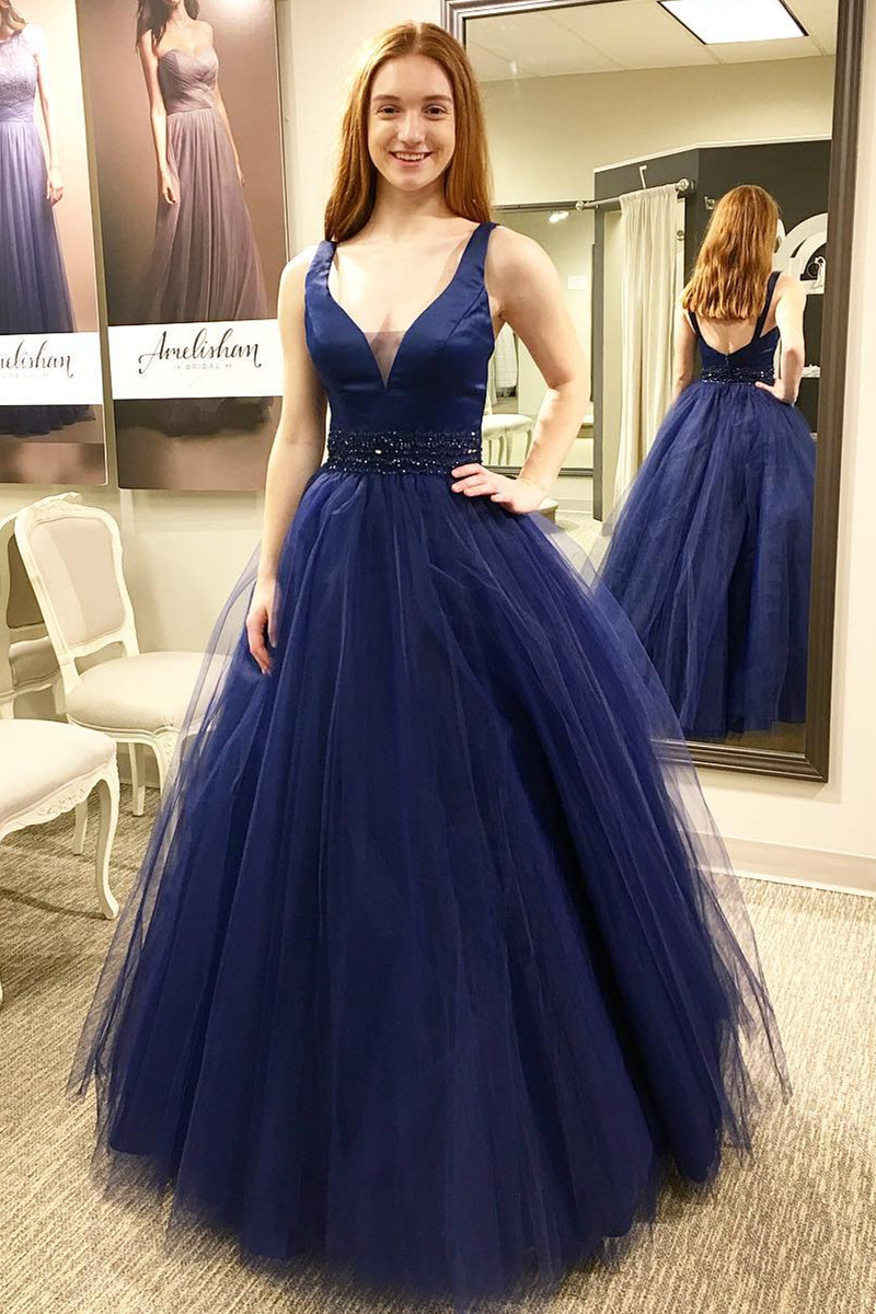 Navy blue hot sale military ball dresses