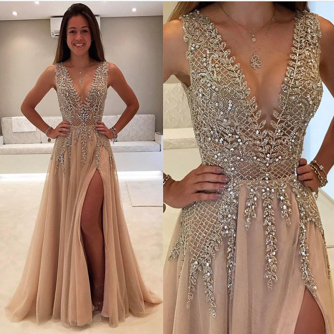 beaded prom dress