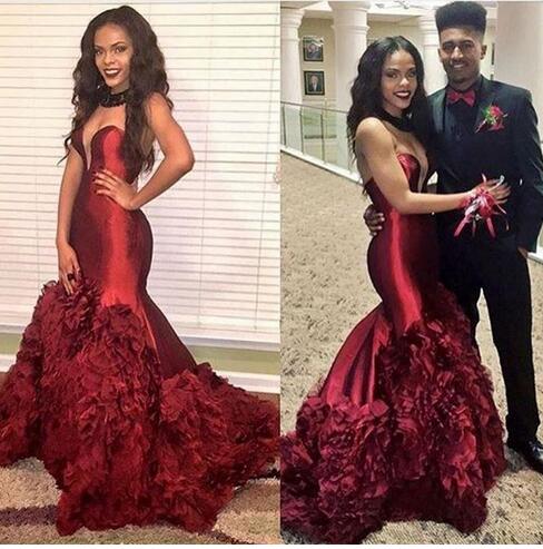 maroon prom dresses 2018