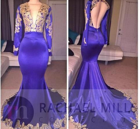 Royal Purple and Gold Dresses