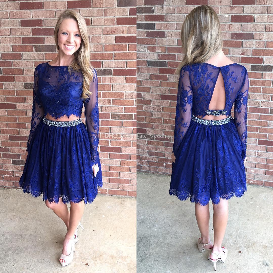 2 Piece Royal Blue Short Prom Dress On Luulla